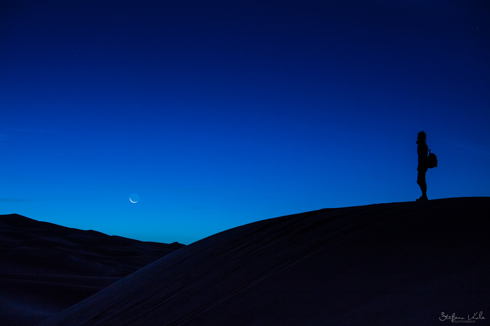 Night in the sahara desert