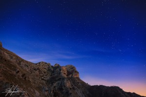 Notte stellata sul Monte Redentore