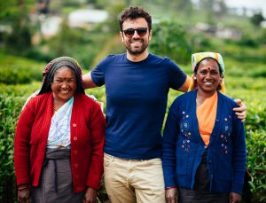 Me and tea pickers in Sri Lanka