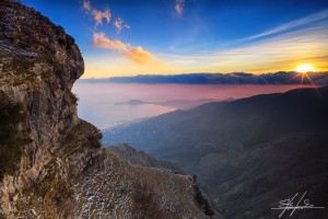 Gaeta, tramonto dal Redentore