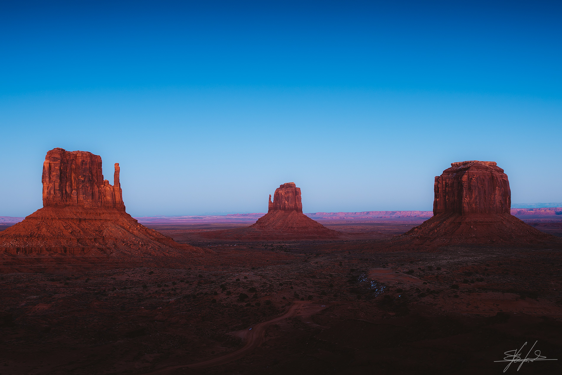 Sunset at the Monument Valley