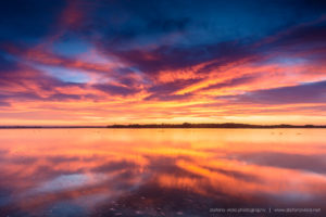 Sunrise at the Swan's lake in Kangaroo Island