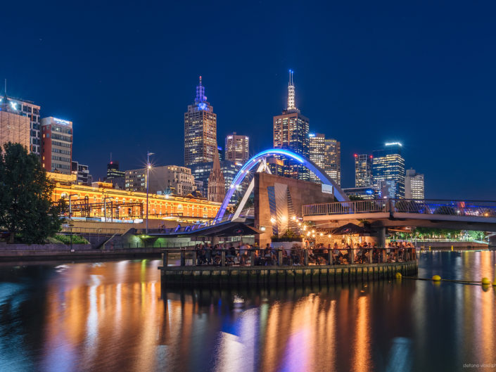 The Yarra River at night